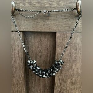 Simply Vera Vera Wang Gunmetal Cluster Bead Necklace Gray Black Statement